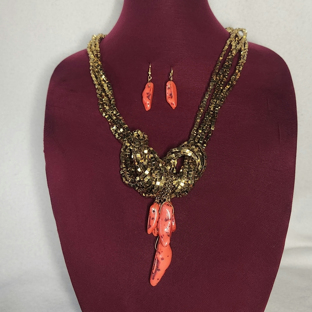 True Long Necklace & Earring Set